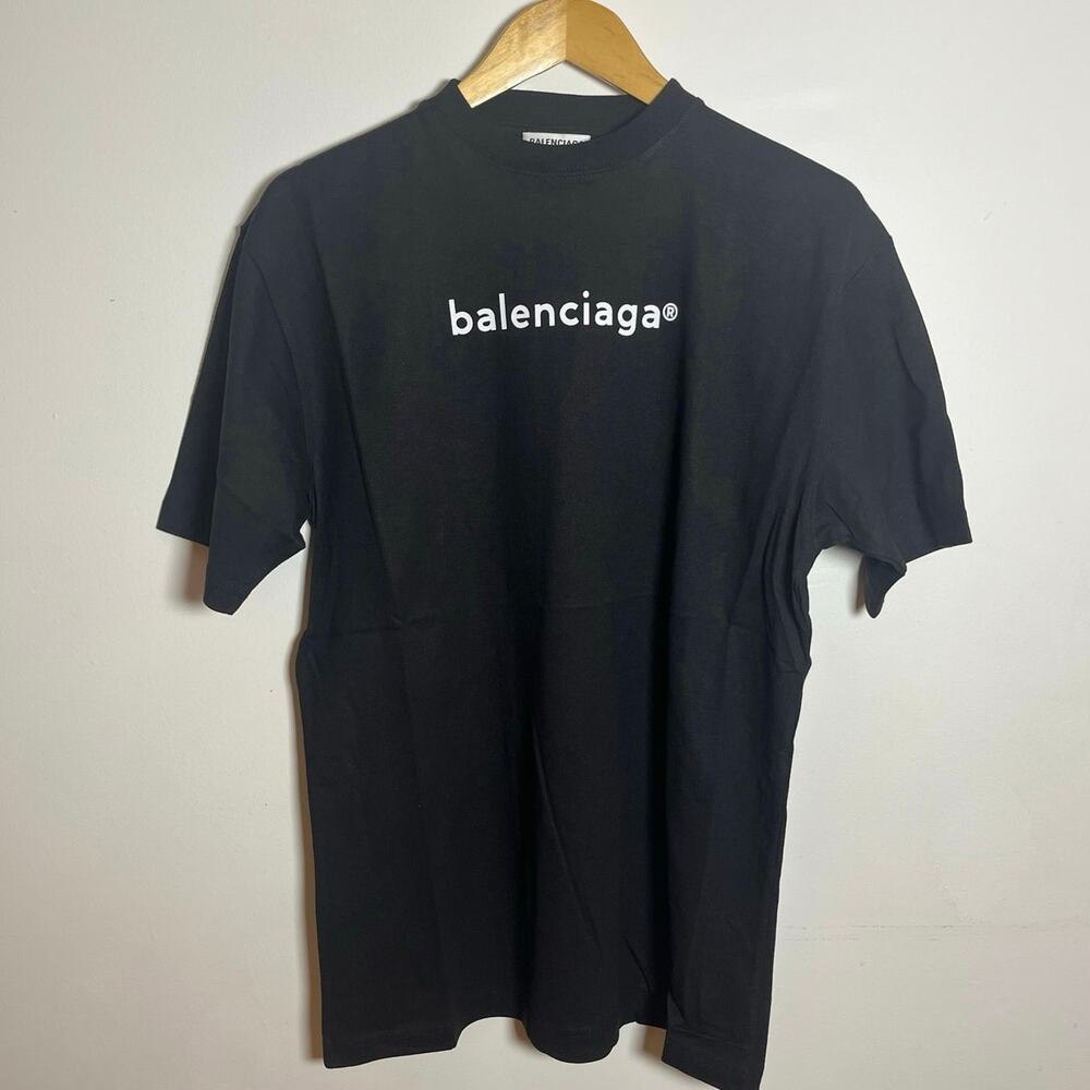 Balenciaga Small Logo Oversized T-shirt Men Women Large Fit XS